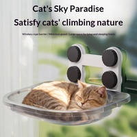 Hamac pour chat à fixer sur fenêtre, structure d'escalade transparente pour chat, lit suspendu à ventouses, fournitures pour animaux de compagnie