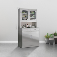 Armoire de classement en métal à 2 portes, équipement hospitalier, armoire en métal, armoire médicale en acier inoxydable
