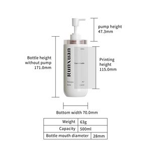 Chai nhựa PET đựng xà phòng rửa tay mẫu miễn phí 500ml, chai nhựa PET đựng sữa tắm và gel tắm 750ml, lọ đựng mỹ phẩm trẻ em - Product Image 6