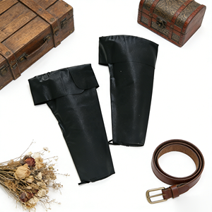 Accesorios <span class=keywords><strong>de</strong></span> Disfraces para Fiesta <span class=keywords><strong>de</strong></span> Halloween Pafu, Cubrebotas <span class=keywords><strong>de</strong></span> Pirata con Cordón Elástico, Fundas para Zapatos, Cubrebotas Negros <span class=keywords><strong>de</strong></span> Pirata - Product Image 6