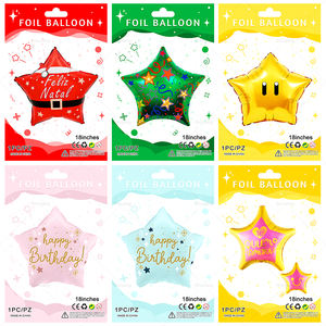 Globos de Fiesta Españoles de Papel de Aluminio con Forma de Estrella de Cinco Puntas de 18 Pulgadas, Empaquetados Individualmente, para Año Nuevo, Navidad, <span class=keywords><strong>Cumpleaños</strong></span> - Product Image 3