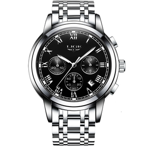 <span class=keywords><strong>LIGE</strong></span> — <span class=keywords><strong>montre</strong></span>-bracelet de luxe pour hommes, étanche, 30m, à Quartz, nouvelle collection <span class=keywords><strong>2021</strong></span> - Product Image 2