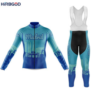 HIRBGOD <span class=keywords><strong>hiver</strong></span> espagne hommes ensemble de vêtements de vélo minimalisme valeur et confort maillot de cyclisme vélo vêtements costume décontracté vélo <span class=keywords><strong>tenue</strong></span> Kit - Product Image 2
