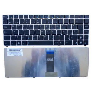 Keyboard Pengganti Bingkai Perak untuk ASUS U20 U20A UL20 UL20A 1201K 1201T 1201N