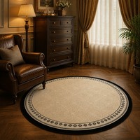 Tapis de chambre rond nordique moderne, tapis circulaire personnalisé, antidérapant, résistant à l'usure, insonorisant, esthétique, lavable, tapis OEM