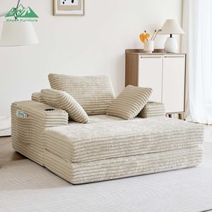 Divano Letto Convertibile a L Wayon, <span class=keywords><strong>Design</strong></span> <span class=keywords><strong>Moderno</strong></span> e Minimalista, Imbottitura in Schiuma Ecologica, per Piccoli Appartamenti, Senza Montaggio - Product Image 4
