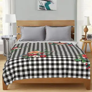 Plaid Check Best Sell Warm Throw Blanket Plaid Fleece Plaid Blanket