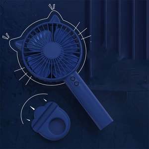 Ventilateur portable électrique personnalisé, coloré, en forme de chat, avec support pour téléphone, pour cadeau promotionnel homme/femme/enfant/client - Product Image 5