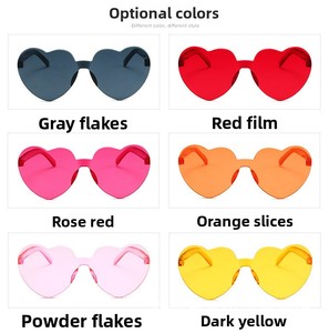 Nouvelles Lunettes <span class=keywords><strong>de</strong></span> Soleil Cœur Sans Monture Unisexe 2026, Protection UV400, Tendance Polyvalente pour la Conduite et les Fêtes - Product Image 2