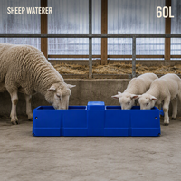 Abreuvoir robuste pour moutons, chauffé automatiquement, isolé, 60L, avec valve à flotteur pour fermes d'hiver