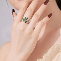 Dylam Trendiger S925 Silber Rhodium 18K Vergoldeter Moissanit Diamant Mehrschichtiger 5A Kubischer Zirkonia Fliegender Schmetterling Schmuckring