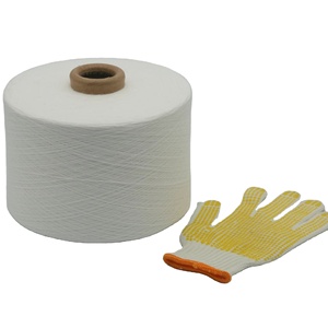 Gants de travail industriels de protection tricotés en coton polyester TC 7 jauges, respirants, durables, antidérapants, avec manchette de sécurité - Product Image 6