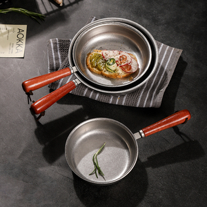 Expédition rapide, poêle à frire miniature en acier inoxydable, style rétro, portable, pour fête en plein air, camping, antiadhésive, petit déjeuner pour enfants, œufs, friture - Product Image 4