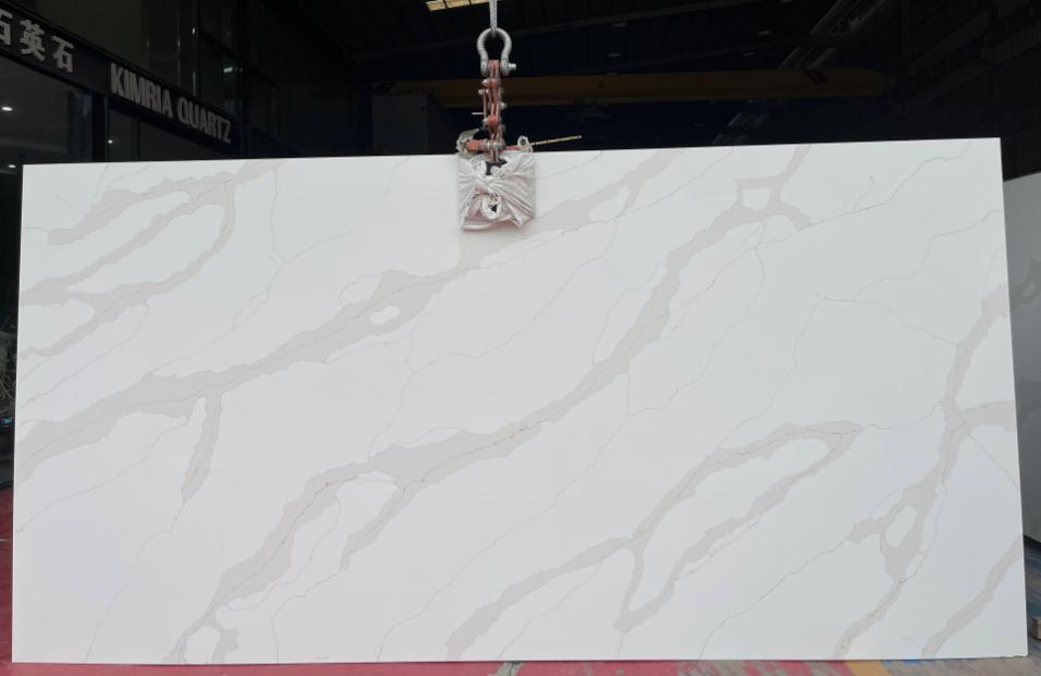 Natural Quartz Calaccata Vien Quartz Slab for Kitchen Island Countertops and Bench tops Home Decoration