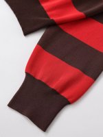 MYST&ZA Damenmode 2025 Winter Neuer Lässiger Einfacher Vielseitiger Gestreifter Polokragen-Strickpullover 5536218