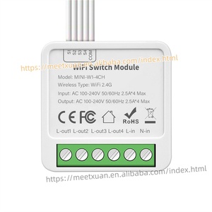 Module d'automatisation domestique intelligent Tuya WiFi Mini DIY Switch 1 2 3 4 Gang 16/10A à contrôle bidirectionnel via Alexa Google Home Smart Life - Product Image 5