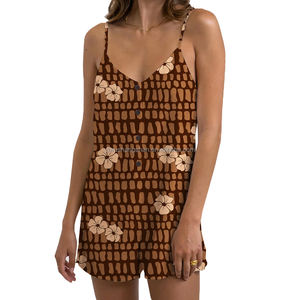 Tute Hawaiane Personalizzate da <span class=keywords><strong>Donna</strong></span> con Tasche Invisibili, Spalline Regolabili, Senza Maniche, Monopezzo - Product Image 5