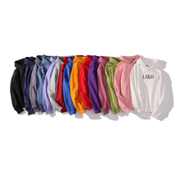 Logo personnalisé, sweat-shirt personnalisé de haute qualité, 95% coton, 5% élasthanne, sweat-shirt surdimensionné à épaules tombantes, violet et bleu, unisexe