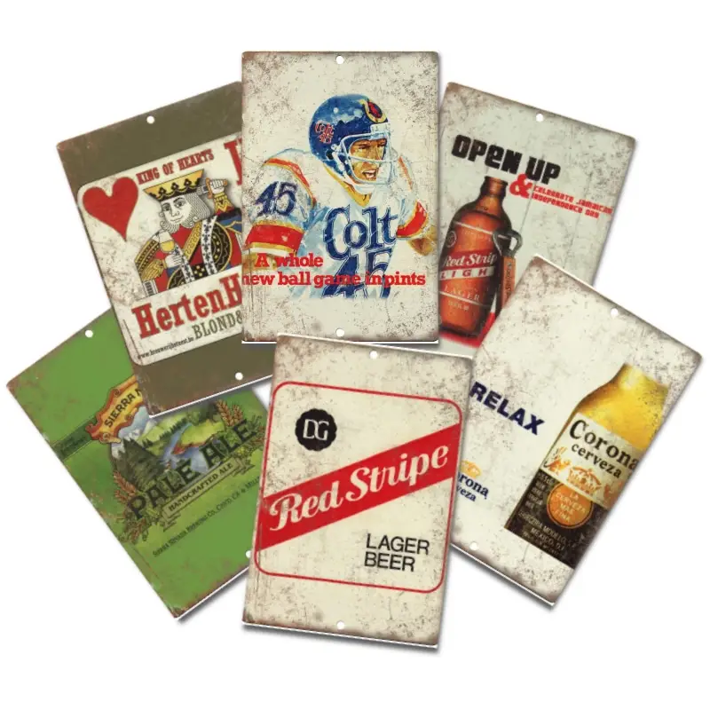 Wholesale Brewery Metal Sign Ale Beer Advertising Board Beer Vintage Metal Tinplate for Bar Pub Home Wall Decor