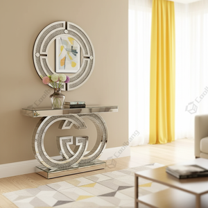 طاولة كونسول بإضاءة LED وسطح مرآة لغرفة المعيشة - بيع بالجملة - Product Image 2