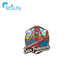 Benutzer definierte Kalifornien <span class=keywords><strong>San</strong></span> <span class=keywords><strong>Francisco</strong></span> CA Souvenirs Pin Magnet <span class=keywords><strong>San</strong></span> <span class=keywords><strong>Francisco</strong></span> SF <span class=keywords><strong>Golden</strong></span> Gate Bridge Landschaft Emaille Anstecknadel Abzeichen - Product Image 3