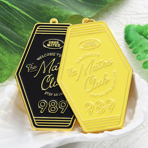 Créez votre propre porte-clés en métal plaqué or avec émail doux, accessoires en métal vintage, hôtel, motel, <span class=keywords><strong>club</strong></span>, voiture, promotion, porte-clés - Product Image 4