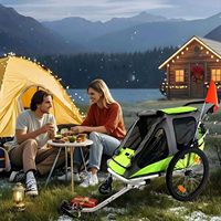 Remorque de vélo pliable 3 en 1 pour animaux de compagnie et enfants, poussette, porte-chien imperméable, personnalisation OEM disponible