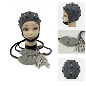 Professionele <span class=keywords><strong>EEG</strong></span>-capset van textiel <span class=keywords><strong>S</strong></span>/M/L 16/24/32 kanalen Wegwerp-elektroden Plug & Play voor klinische <span class=keywords><strong>EEG</strong></span>-registratie - Product Image 3