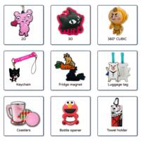 Porte-clés promotionnel en PVC souple 3D personnalisé, porte-clés publicitaire en forme de lion, de danseur ou de pingouin