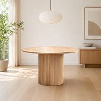Ensemble de table à manger ronde moderne personnalisée, table à manger extensible