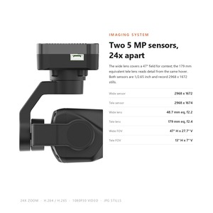 INYYO A2W Mini Drone 126g avec Caméra Gimbal 3 Axes, Suivi IA, Double Caméra 5MP à Lumière Visible, Charge Utile UAV pour Inspection FPV et Aile Fixe - Product Image 5