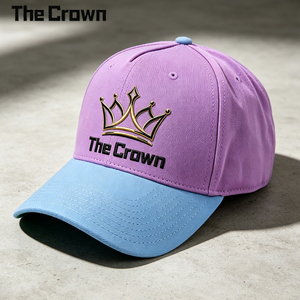 Custom Logo Unisex Structured Baseball Cap Wholesale Bulk Two Tone 6 Panel <b>Hat</b> With Embroidery Manufacturer - Product Image 4