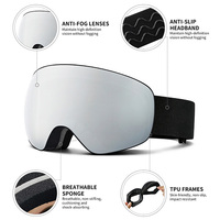 Lunettes de ski personnalisées par le fabricant, protection UV400, lunettes de snowboard, verres polarisés anti-buée, lunettes de ski, lunettes de sport pour la neige