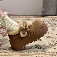 Nouvelles bottes de neige pour femme hiver 2026, bottines chaudes épaisses doublées polaire, bottes tendance à semelle épaisse rehaussante en coton