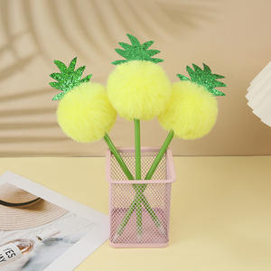 卸売韓国人格毛皮ボールペンクロスボーダーネット赤い漫画パイナップル0.5mmプラスチック筆記幅 - Product Image 6