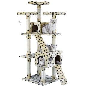 Albero per Gatti XXL da 72 Pollici, Cuccia Gioco Divertente, 5 Colori, Grande Tiragraffi per Gatti, Torre Semplice con Pallina Piccola - Product Image 6