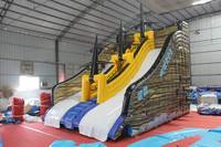 Toboggan aquatique gonflable en PVC WINSUN Pirate Ship, couleur/taille personnalisée, capacité 100-500 kg, utilisation en parc aquatique extérieur, centre commercial