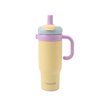 Gobelet isotherme en acier inoxydable 316 avec grande paille, grande capacité, pour voiture, eau froide, luxe léger, design haut de gamme