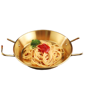 Korean Restaurants Eco-Friendly Stainless Steel <strong>Paella</strong> <strong>Pan</strong> Gold Spanish <strong>Paella</strong> Frying Cooking Pot for Seafood Factory Price - Product Image 4