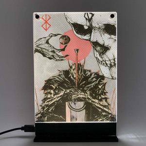 Luz Led de pintura <span class=keywords><strong>Berserk</strong></span> Guts, luz nocturna de Anime para decoración de dormitorio de adolescentes, lámparas de escritorio, póster retroiluminado con Led - Product Image 2