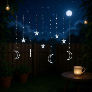 Guirlande lumineuse décorative en plastique, éclairage blanc froid, télécommande, alimentation par piles, guirlande lumineuse LED pour la décoration de la maison - Product Image 2