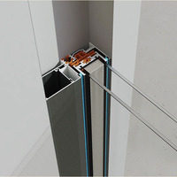 Ventana Corredera Horizontal Moderna de Aleación de Aluminio EBON TKZC150-14 con Doble Vidrio, Aislamiento Térmico y Ahorro de Energía para Uso en Cocina