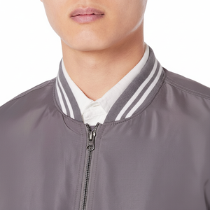 Blouson d'aviateur en satin personnalisé pour hommes vente en gros Blouson d'aviateur en soie satinée de haute qualité pour hommes - Product Image 1