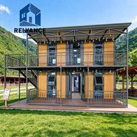 Villa extensible sur mesure RELYANCE avec murs en panneaux sandwich, maison préfabriquée de luxe à économie d'énergie pour complexe de glamping