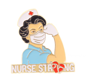 Schwarze Krankenschwester Afroamerikanische Ärztin Emaille-Anstecknadel Schwarz-Nickel Blumendesign Medizinische Zink-Brosche Reversnadel Schmuck Geschenk für - Product Image 2