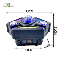 Boule magique à trois bras RGBW LED Laser Strip, lumière d'ambiance KTV, effet de tête mobile, contrôle DMX512, IP, 20 éclairs/secondes