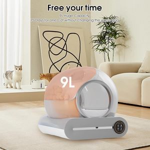 65L lớn thông minh tự làm sạch Mèo Hộp xả rác tự động loại bỏ mùi với ứng dụng Điều khiển Wifi tự động mèo nhà vệ sinh hộp xả rác - Product Image 5