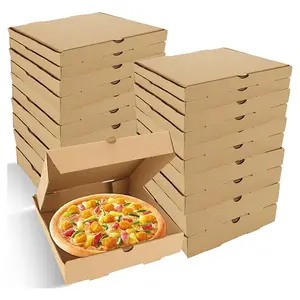 Prix usine impression personnalisée papier brun ondulé 13 pouces livraison boîte d'emballage alimentaire pour Pizza