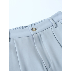 Women's Light Blue Suit Set Three Quarter Sleeve Blazer And Trousers Formal Workwear For Commute Spring Summer Autumn - Product Image 2