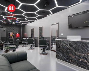 การออกแบบตกแต่งภายในร้านตัดผมสุดหรู |   เฟอร์นิเจอร์ตกแต่งร้านเสริมสวยชายแบบกำหนดเอง & สถานีตัดผมไม้เนื้อแข็ง Dero - Product Image 5